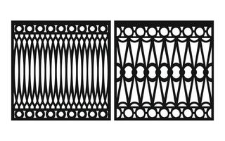 Black patterns with white background, Islamic vectors with floral panels for CNC laser cutting