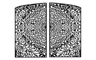 Black patterns with white background, Islamic vectors with floral panels for CNC laser cutting