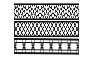 Decorative floral patterns, geometric template for cnc laser cutting vector