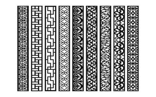 Decorative floral patterns, geometric template for cnc laser cutting vector