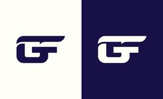 Alphabet letter icon logo GF, GF letters Logo vector