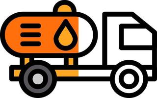 Oil Tanker Vector Icon Design