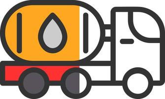 Oil Tanker Vector Icon Design