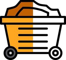 Mining Cart Vector Icon Design