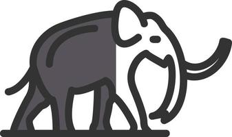 diseño de icono de vector de mamut