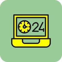 24 Hours Vector Icon Design