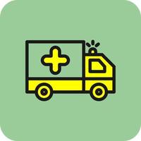 Ambulance Vector Icon Design