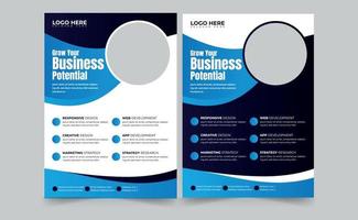 Business Flyer Corporate Flyer Template Geometric shape Flyer Circle Abstract Colorful concepts vector