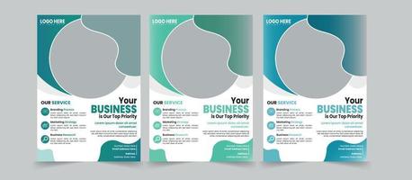 Brochure template layout design. Corporate business annual report, catalog, magazine, flyer mockup. Creative modern bright concept circle round shape vector