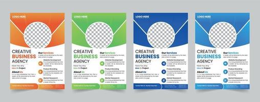 Brochure template layout design. Corporate business annual report, catalog, magazine, flyer mockup. Creative modern bright concept circle round shape vector