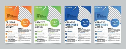 Brochure template layout design. Corporate business annual report, catalog, magazine, flyer mockup. Creative modern bright concept circle round shape vector