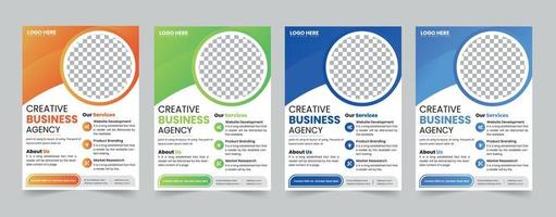 Brochure template layout design. Corporate business annual report, catalog, magazine, flyer mockup. Creative modern bright concept circle round shape vector