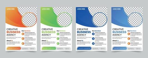 Brochure template layout design. Corporate business annual report, catalog, magazine, flyer mockup. Creative modern bright concept circle round shape vector