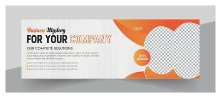 Corporate social media cover design template with creative concept, Creative social media cover, poster, banner template for commercial use, Blue color cover design with simple mock up vector