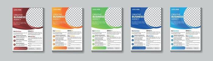 Brochure template layout design. Corporate business annual report, catalog, magazine, flyer mockup. Creative modern bright concept circle round shape vector