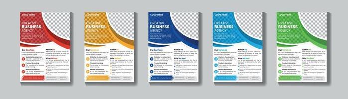 Brochure template layout design. Corporate business annual report, catalog, magazine, flyer mockup. Creative modern bright concept circle round shape vector