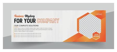 Corporate social media cover design template with creative concept, Creative social media cover, poster, banner template for commercial use, Blue color cover design with simple mock up vector