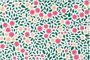 floral ornament pattern in colorful flat design for gift wrapping, vector stock