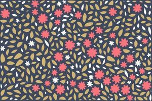 floral ornament pattern in colorful flat design for gift wrapping, vector stock