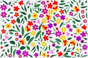 floral ornament pattern in colorful flat design for gift wrapping, vector stock