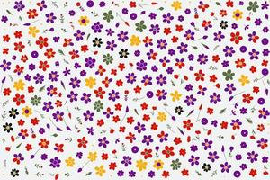 floral ornament pattern in colorful flat design for gift wrapping, vector stock