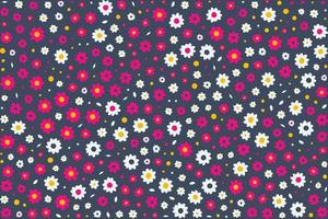 floral ornament pattern in colorful flat design for gift wrapping, vector stock