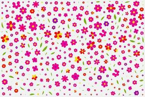 floral ornament pattern in colorful flat design for gift wrapping, vector stock