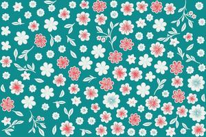 floral ornament pattern in colorful flat design for gift wrapping, vector stock