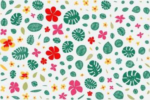 floral ornament pattern in colorful flat design for gift wrapping, vector stock