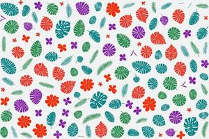 floral ornament pattern in colorful flat design for gift wrapping, vector stock