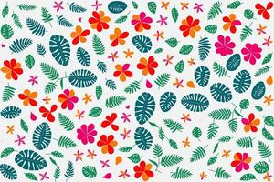 floral ornament pattern in colorful flat design for gift wrapping, vector stock