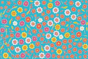 floral ornament pattern in colorful flat design for gift wrapping, vector stock