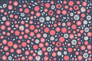 floral ornament pattern in colorful flat design for gift wrapping, vector stock