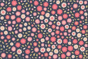 floral ornament pattern in colorful flat design for gift wrapping, vector stock