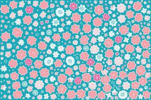 floral ornament pattern in colorful flat design for gift wrapping, vector stock