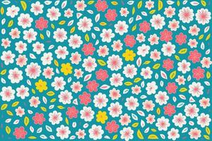 floral ornament pattern in colorful flat design for gift wrapping, vector stock