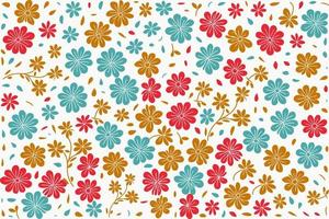 floral ornament pattern in colorful flat design for gift wrapping, vector stock