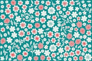 floral ornament pattern in colorful flat design for gift wrapping, vector stock