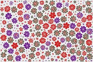 floral ornament pattern in colorful flat design for gift wrapping, vector stock