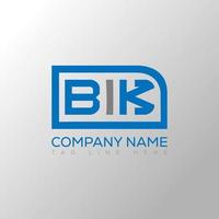 BIK letter logo creative design. BIK unique design. vector