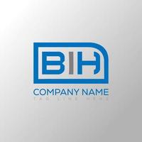 BIH letter logo creative design. BIH unique design. vector