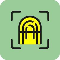 Fingerprint Scan Vector Icon Design