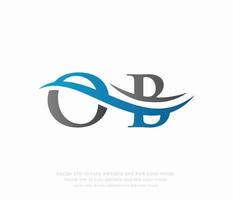 Letter O B Linked Logo vector