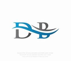 Letter D B Linked Logo vector