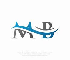 Letter M B Linked Logo vector