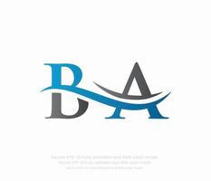 Letter B A Linked Logo vector