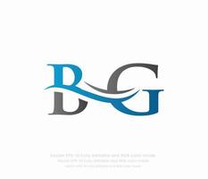 Letter B G Linked Logo vector