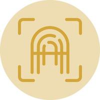 Fingerprint Scan Vector Icon Design