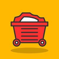 Mining Cart Vector Icon Design