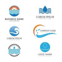 Water wave Logo vector and symbol Template